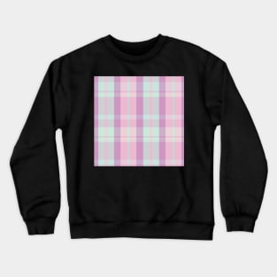 Pastel Aesthetic Aillith 2 Hand Drawn Textured Plaid Pattern Crewneck Sweatshirt